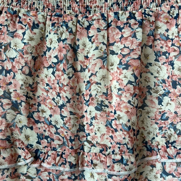 ALLEGRA K NWT floral elastic waist ruffle tiered midi skirt size 1x - Picture 4 of 5